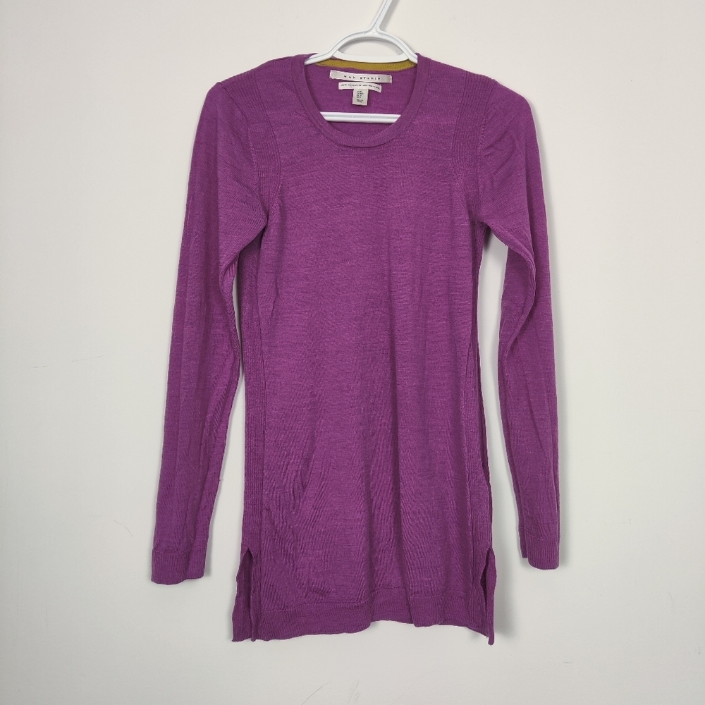 Max Studio Women's Sweater Dress in Purple Size Medium 100% Merino Wool Fall